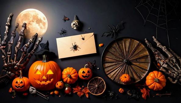 ハロウィンの飾り ジャック・オ・ランタン ハロウィンの飾り ジャック・オ・ランタンの写真