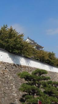 広島県-福山城-月見櫓と石垣 福山城,城,国指定史跡の写真素材