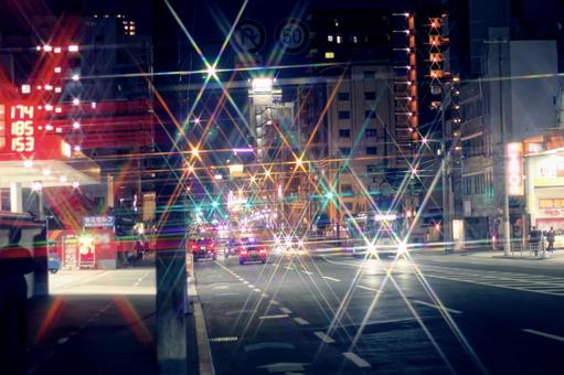 光芒のイメージ素材 光芒,夜,クリスマスの写真素材