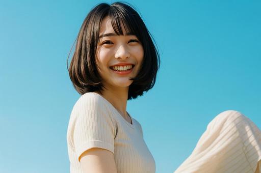 笑う女性 笑う女性の写真