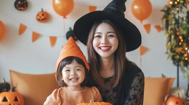 親子で楽しむハロウィン 親子で楽しむハロウィンの写真