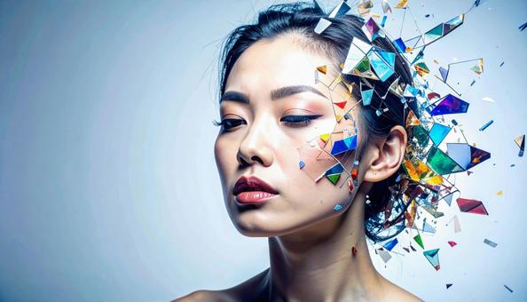 女性のアートポートレート 女性のアートポートレートの写真