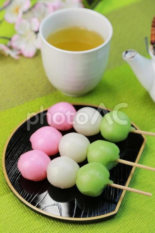 三色団子 三色団子,団子,だんごの写真素材
