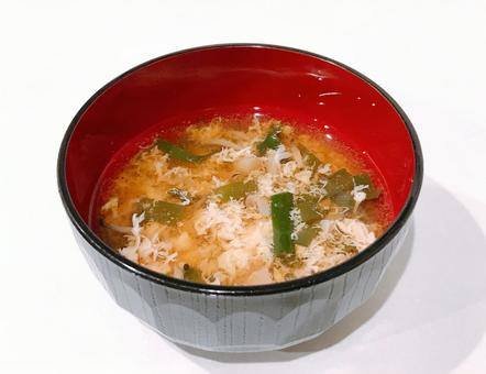 にら玉スープ にら玉スープ,ニラ玉スープ,にら玉の写真素材