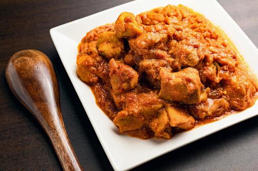 お肉たっぷりチキンカレー チキンカレー,カレーライス,チキンの写真素材