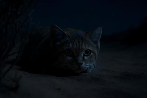 夜闇のスナネコの写真