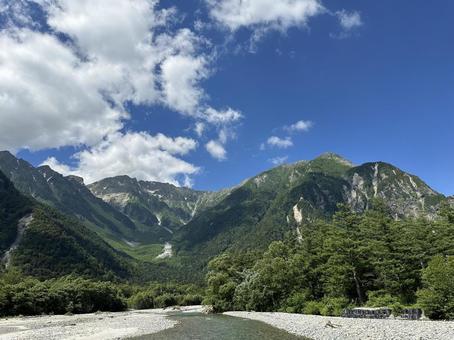 上高地 川 自然 上高地 川 自然 上高地,晴天,景色の写真素材