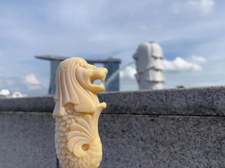 マーライオンズ マーライオン,シンガポール,アイスクリームの写真素材