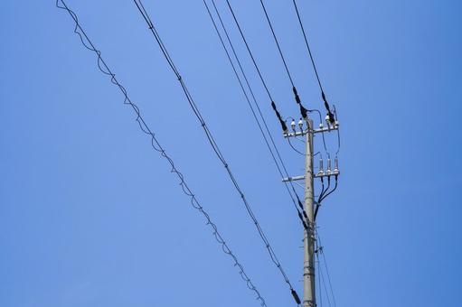 街の風景【電柱と電線】 街の風景【電柱と電線】の写真