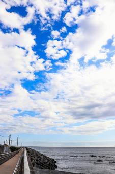 大磯港遊歩道（縦）の写真