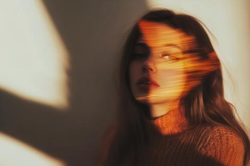 ファッションモデルとアンニュイなイメージ ファッションモデルとアンニュイなイメージの写真