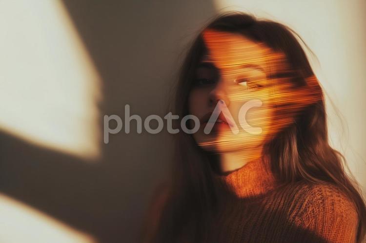 ファッションモデルとアンニュイなイメージ 女性,美人,きれいの写真素材