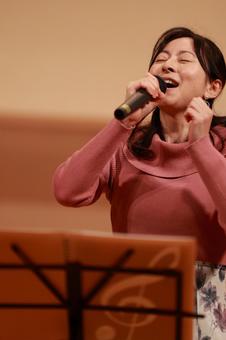 リハーサルE シンガー,ボーカル,歌手の写真素材