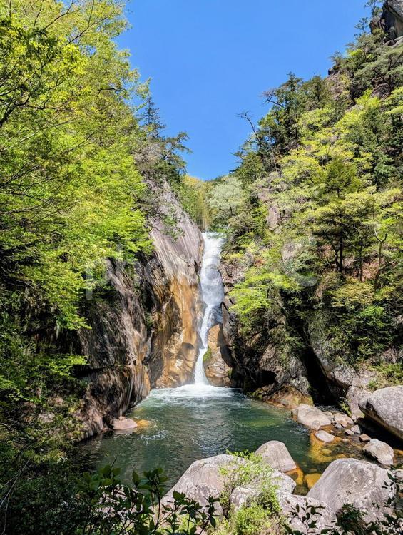 美しい仙娥滝 仙娥滝,昇仙峡,滝の写真素材