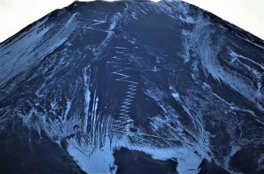 Photo, fuji mountain, root, residual snow, 