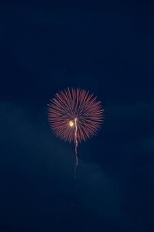 夜空に輝く一輪の花火 夜空に輝く一輪の花火の写真