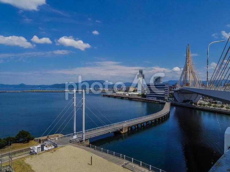 【青森県】青森市・青森ベイブリッジ 青森ベイブリッジ,青森ラブリッジ,青森市の写真素材