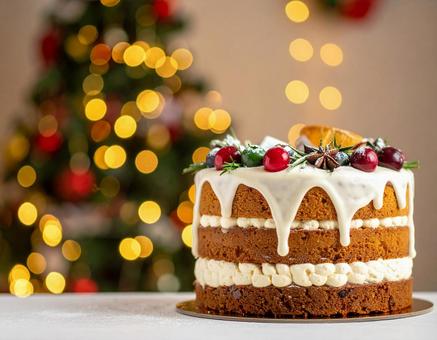 クリスマスケーキ1 クリスマスケーキ1の写真