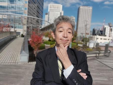 シニア男性サラリーマン シニア,中年サラリーマン,中高年サラリーマンの写真素材