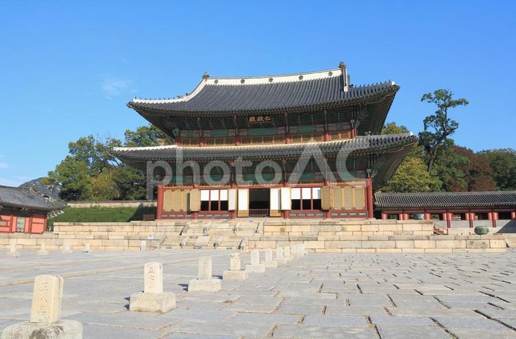 韓国　ソウルの昌徳宮 ソウル,韓国,昌徳宮の写真素材