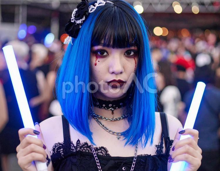 地雷系女子今日は推しに合える大事なライブ 地雷系,推し活,女子の写真素材