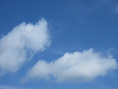 白い雲の追いかけっこ 白い雲の追いかけっこの写真