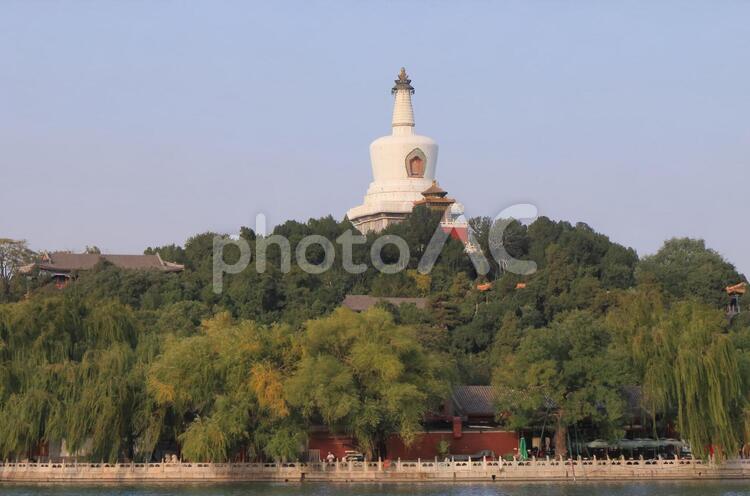中国　北京の北海公園 中国,北京,北京市の写真素材