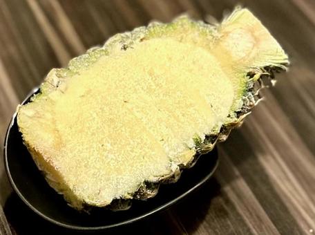 パイナップルアイス パイナップルアイス,パイナップル,アイスの写真素材