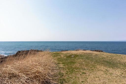 波打ち際の岩と海と青空5 波打ち際の岩と海と青空5 テカエシ台場跡,海,風景の写真素材