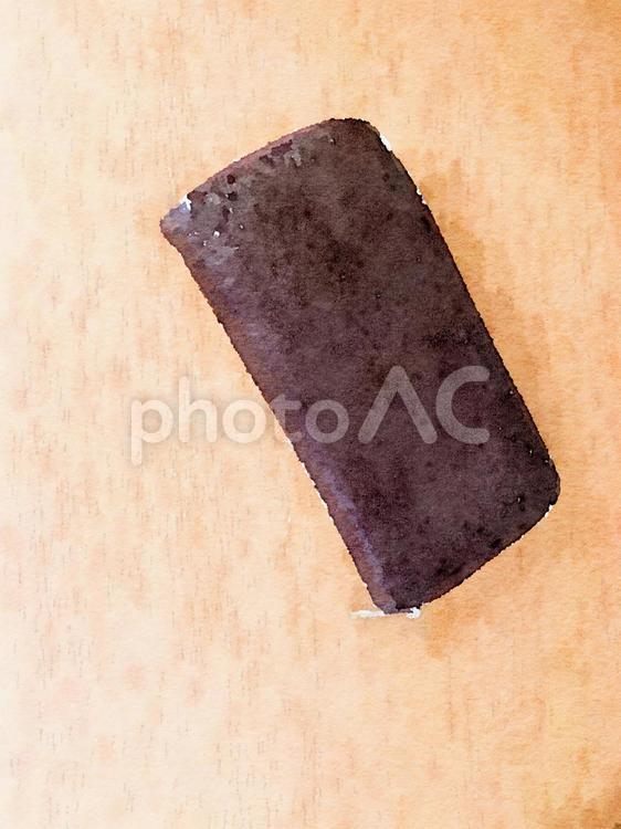 水彩画財布の紐はゆるい 水彩画財布,レトロ,水彩画の写真素材