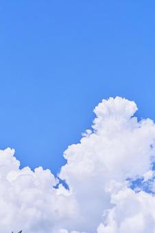 夏を感じる発達初期の入道雲と青空 夏を感じる発達初期の入道雲と青空の写真