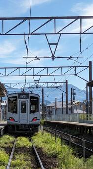 祝南阿蘇鉄道全線復旧 南阿蘇鉄道,mtー4000形,観光列車の写真素材