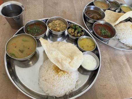 インドカレー インドカレー 食事,ミールス,カレーの写真素材
