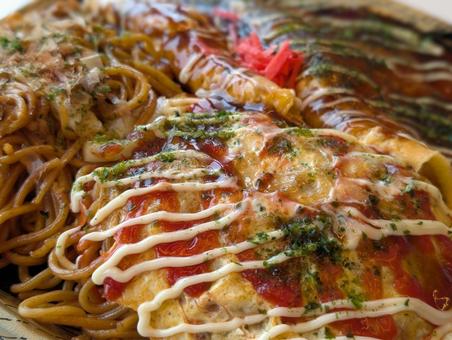お好み焼きそば お好み焼きそばの写真
