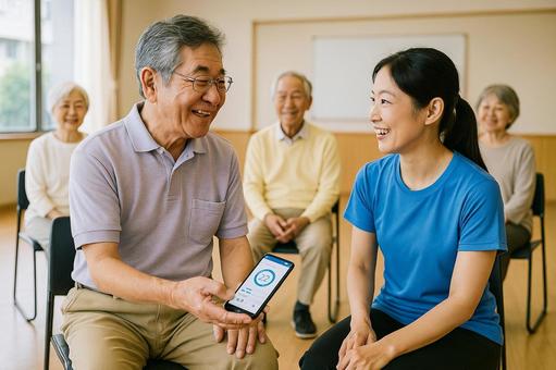 シニアがスマホで健康管理地域センター教室 シニアがスマホで健康管理地域センター教室の写真