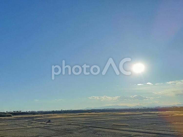 田園風景と空 田園風景,田んぼ,草原の写真素材
