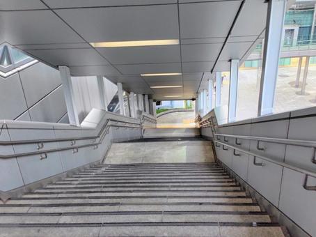 駅の階段 駅の階段 新橋,ゆりかもめ,新橋駅の写真素材