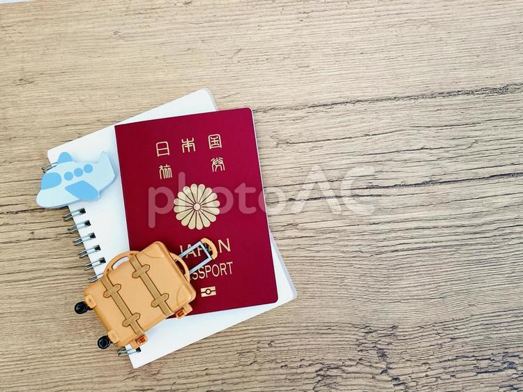 海外旅行のイメージ（コピースペースあり） 海外旅行,パスポート,旅行の写真素材