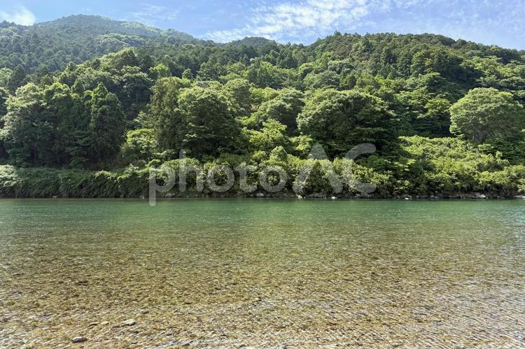 日本一の清流宮川・三重県度会町 宮川,日本一,清流の写真素材