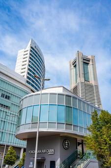 神奈川県 横浜エアキャビンとランドマーク 神奈川県 横浜エアキャビンとランドマークの写真