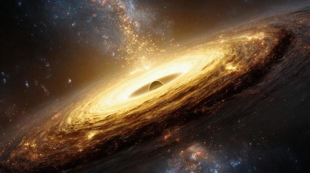 壮大な宇宙現象:ブラックホールの想像図 壮大な宇宙現象:ブラックホールの想像図の写真