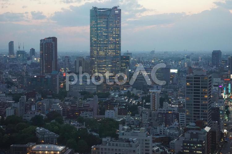 東京タワー　ビル群　景色 東京タワー,景色,夜景の写真素材