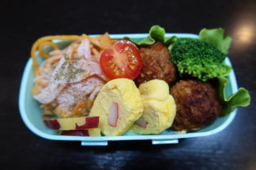 ミートボールとナポリタンのお弁当 ミートボール,ナポリタン,ブロッコリーの写真素材