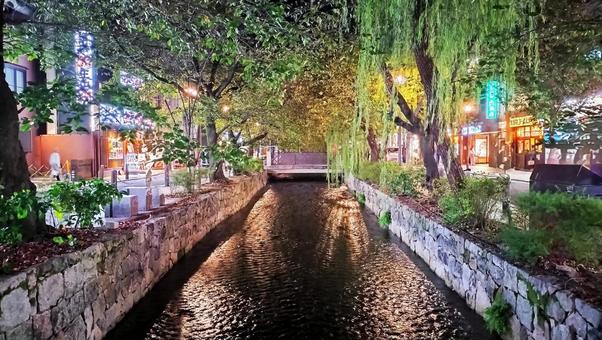 京都 川 京都,川,高瀬川の写真素材