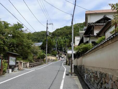 備中松山城下通りの坂道 備中松山,備中高梁,高梁市の写真素材