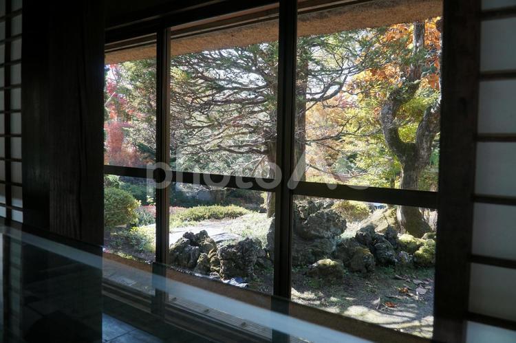 古民家からの風景 風景,景色,古民家の写真素材