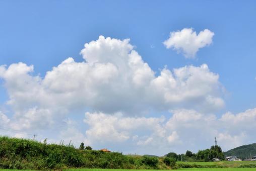 白い雲と青空 白い雲と青空の写真