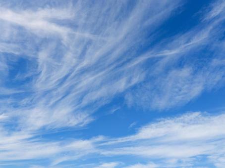 青空に浮かぶ雲 青空,雲,晴れの写真素材