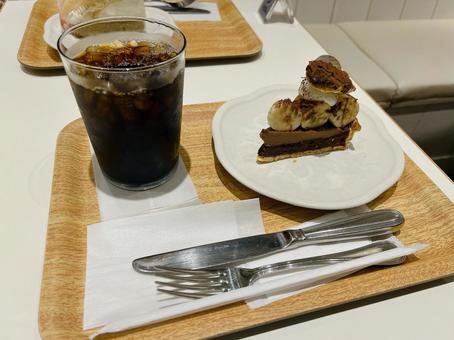 カフェでケーキ カフェでケーキ スイーツ,食べ物,お菓子の写真素材