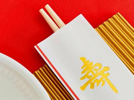 祝い箸（お正月イメージ） 祝箸,箸,寿の写真素材
